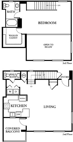 Floor plan for 1 bed, 1 bath, 1511 sqft